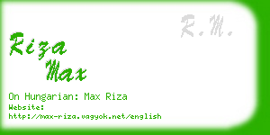riza max business card